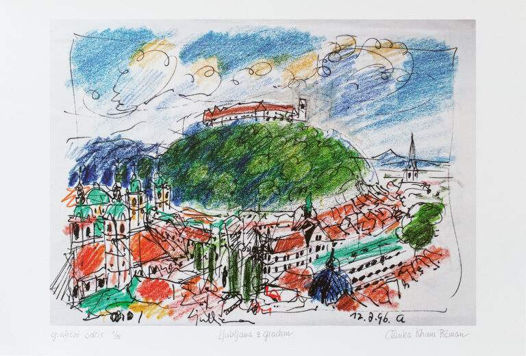 Picman-Alenka-Kham_Ljubljana-z-gradom_Giclee_33x48cm_2019_220eur