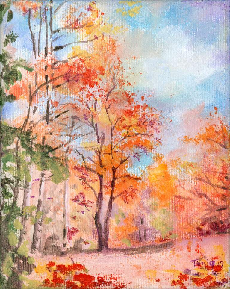 Tonig-Joze_Gozd-jeseni_Akril-na-platno_15x19cm_2019_120eur_scan001