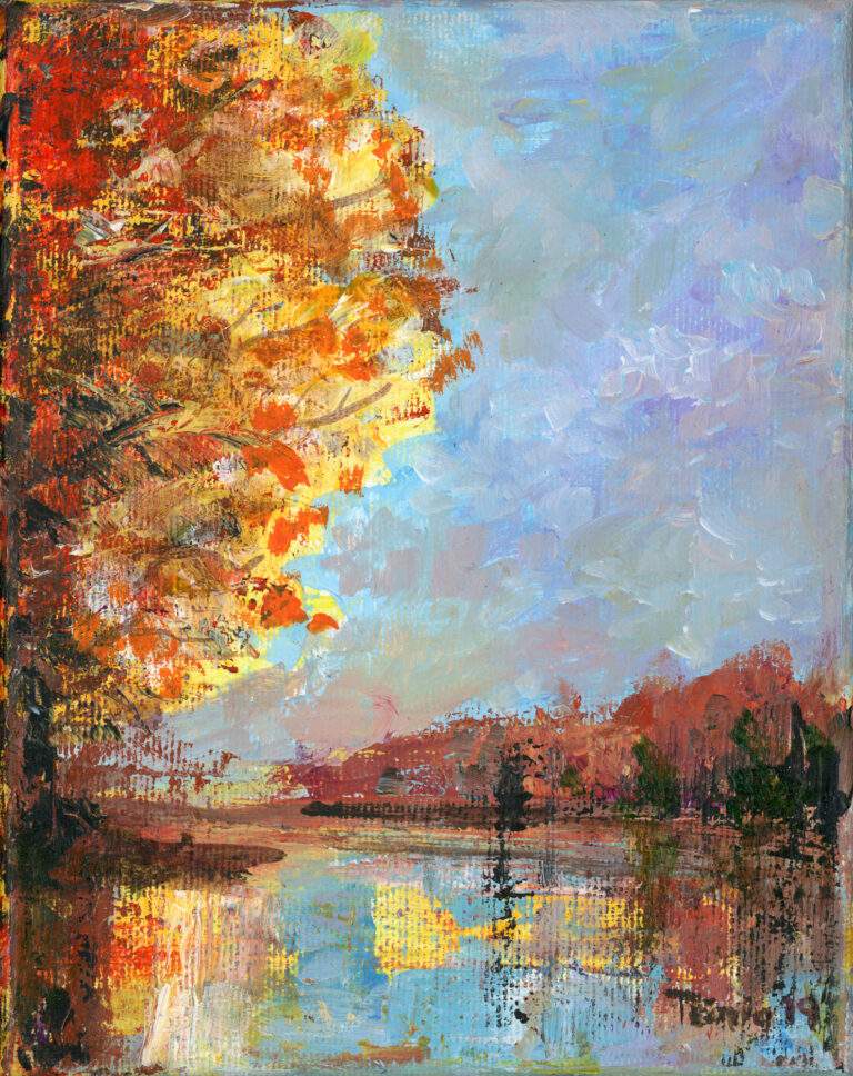 Tonig-Joze_Jesensko-jezero_Akril-na-platno_15x19cm_2017_120eur_scan004