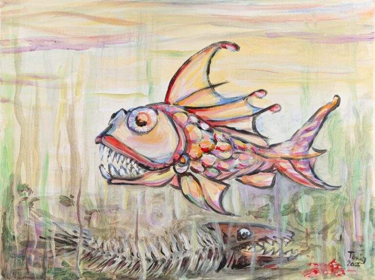 Tonig-Joze_Riba-II_akril-na-platnu_30x40_2022