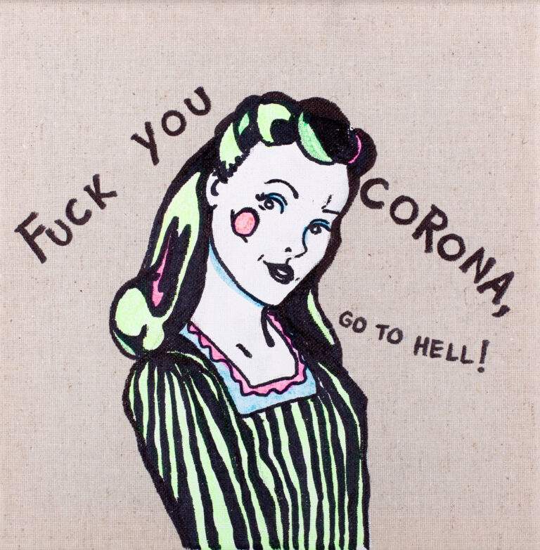ilipetar-Tomislav_Corona-go-to-hell_Akril-na-platno_25x25cm_2020