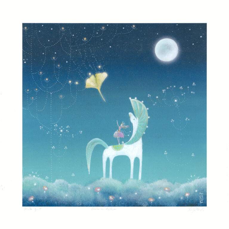 Sekulič Mojca Fo_Ginko in deklica_Giclee_24x24cm