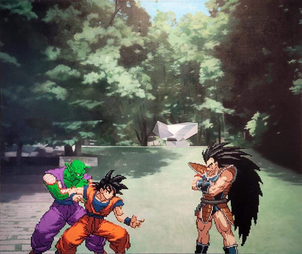 Sandrk Stjepan_Dvoboj_2023_Olje na platnu_100x120cm