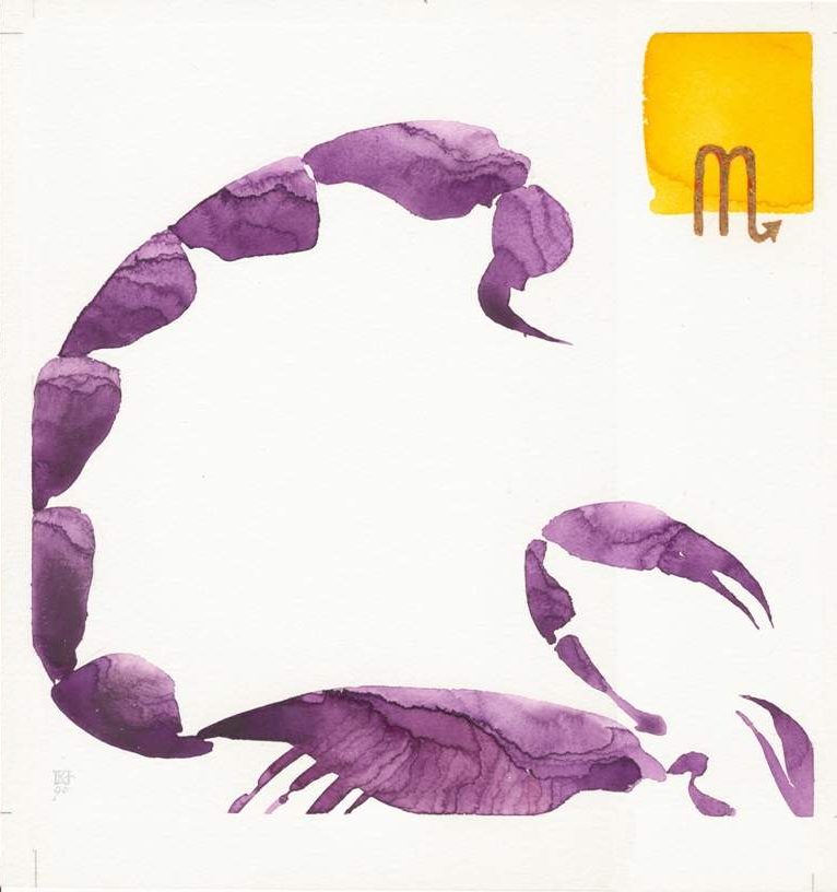Gatnik Kostja- Horoskop - skorpijon- giclee art print- 47 x 46- 2005